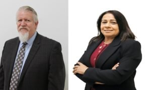 (From left) Dr Craig Cook and Sonal Chatrath